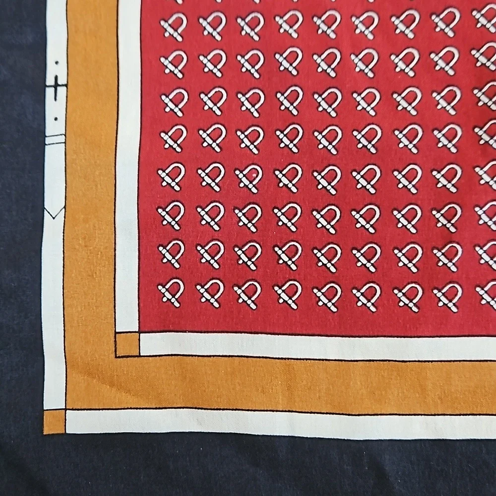 Vintage silk large square scarf